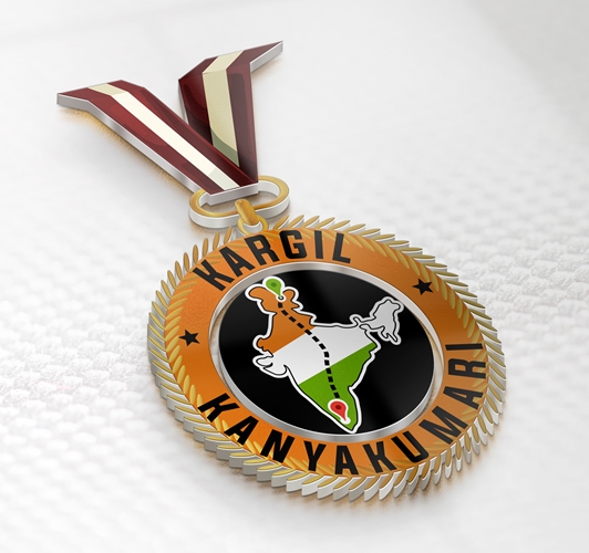 Kargil to KanyaKumari Medal 3D